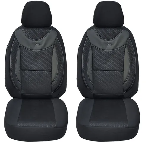 Maß Schonbezüge für Honda Jazz 2 GD (2008-2015) - Hochwertige Sitzbezüge, atmungsaktiv und airbagfreundlich, perfekt für den Schutz und die Aufwertung Ihrer Autositze. Ideal für Schalensitze mit und ohne Kopfstütze.