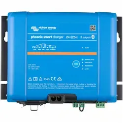 Victron Phoenix Smart IP43 Charger 24/25 - Bluetooth Batterieladegerät - PV-Energiemanager mit Bluetooth-Funktion, ideal für effizientes Laden von 24V Batterien und vielseitig einsetzbar bei 120-240V.