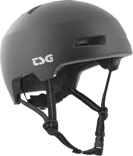 TSG Helm Status Solid Color, Satin Black, S/M, 750117 - Moderner Fahrradhelm mit abnehmbarem LED Licht und sicherer In-Mold Konstruktion. Ideal für den täglichen Einsatz und optimalen Tragekomfort.