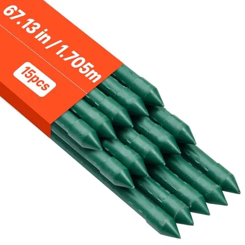 VEVOR Rankhilfe 15er-Pack, Pflanzstab für Kletterpflanzen - Stabile und witterungsbeständige Pflanzenstütze mit rutschfesten Noppen für optimales Wachstum. Ideal für Gemüse und Kletterpflanzen, einfach zu handhaben und anpassbar.