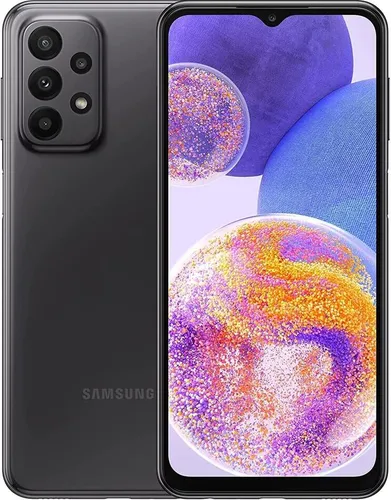 Samsung Galaxy A23 Dual SIM - 128 GB in Schwarz - Handy ohne Vertrag mit 6,6 Zoll FHD-Display, leistungsstarkem Snapdragon 695 Prozessor und 50 MP Quad-Kamera für beeindruckende Fotos.