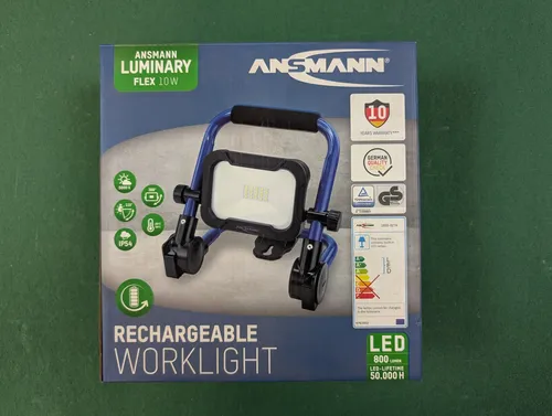 ANSMANN FLEX 10W LED Worklight Akku Arbeitslampe Werkstattleuchte Baustrahler