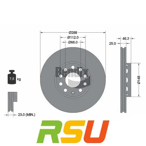 Bendix Braking Bremsscheibe BDS1070HC - Hochwertige Bremsscheibe für optimale Bremsleistung, ideal für sicheres Fahren und verbesserte Fahrzeugkontrolle.