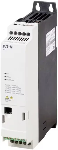 Eaton DE1-343D6FN-N20N Frequenzumrichter - Frequenzumrichter für 3-phasige Drehstrommotoren, max. Leistung 1,5 kW, ideal für industrielle Anwendungen, energieeffizient und vielseitig einsetzbar.