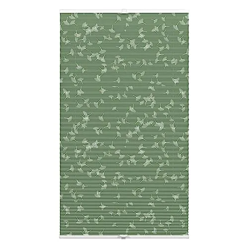 GARDINIA Plissee Dekor Ginkgo Oesyter Mushroom - Rollos, blickdicht und ohne Bohren, ideal für Fenstermontage mit Klemmfix und zweiseitiger Verstellbarkeit für optimalen Lichtschutz.