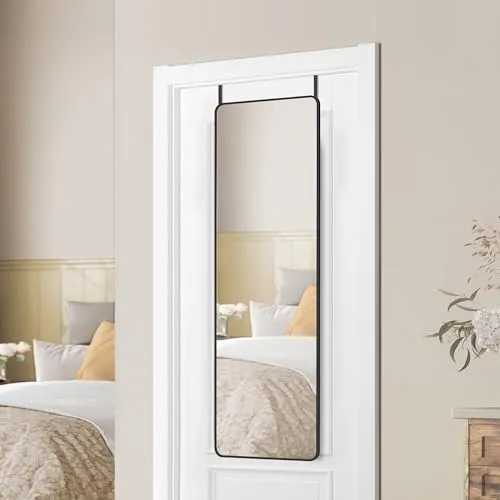 SONGMICS Ganzkörperspiegel 120 x 40 cm – Eleganter Wand- oder Türspiegel mit Aluminiumrahmen - Vielseitiger Ganzkörperspiegel für eine vollständige Outfitansicht. Robustes Hartglas mit Sicherheitsfolie schützt und bietet einen stilvollen Akzent in jedem Raum.