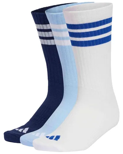 Socken Adidas Calcetines adidas  3-Stripes Cushioned Sportswear Crew azul oscuro blanco (3 pares) für Unisex