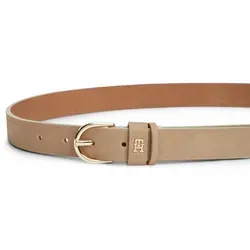 Tommy Hilfiger Damen Gürtel Essential Effortless 2.5 Nubuck - Verstellbarer Gürtel in Beige (Clayed Pebble), 85 cm, mit hochwertiger Verarbeitung und zeitlosem Design für stilvolle Outfits.