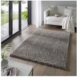 TaraCarpet Langflor-Teppich Venezia Shaggy 200x250 cm - Teppich in anthrazit, ideal für Wohnzimmer und Schlafzimmer. Mit einer luxuriösen Florhöhe von 35 mm bietet er besonderen Komfort und ist allergikerfreundlich.