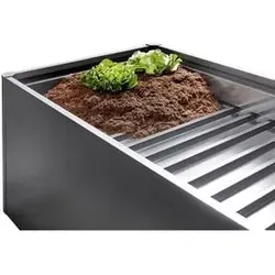Biohort Zwischenboden für Hochbeet 1,5x0,5 - Dunkelgrau - Pflanzenzubehör, reduziert Erdvolumen und spart Kosten für Befüllungsmaterial, ideal für weniger tiefwurzelnde Pflanzen.