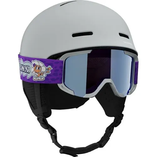 SALOMON PLAYER COMBO Helm 2026 ice flow/mid blue - Kinder - Der SALOMON PLAYER COMBO Helm 2026 in ice flow/mid blue bietet jungen Fahrern maximalen Schutz und Komfort. Mit einem verstellbaren Custom Dial und leichtem In-Mold-Design ist er ideal für unbeschwertes Fahren im Schnee.