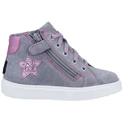 Richter Shoes Leder-Sneakers "Flora" in Grau/Rosa, Größe 32 für Kinder - Die Richter Shoes Leder-Sneakers "Flora" in Grau/Rosa bieten einen sicheren Halt durch den Reißverschluss mit Klettsicherung und sind ideal für aktive Kinder. Rutschhemmende Sohle für unbeschwertes Spielen.
