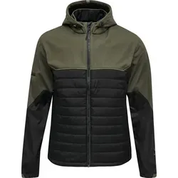 hummel Hybrid Jacke GRAPE LEAF M - Sportjacke mit WP3000 Wasserbeständigkeit, ideal für Training und Outdoor-Aktivitäten. Bequem, atmungsaktiv und wärmend mit Kordelzug für perfekte Passform.