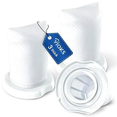 VIOKS Handstaubsauger Filter 3x Set Ersatz für Vorwerk Akku Staubsauger - Vorwerk Kobold VC100 Filter/Kobold VC100 Zubehör für Kobold Staubsauger