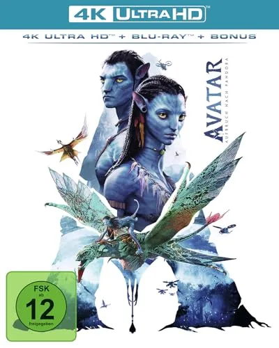 Avatar - Aufbruch nach Pandora - 4K Ultra HD - Remasterte Blu-ray des Action-Sci-Fi-Klassikers von James Cameron. Erleben Sie die atemberaubende Welt von Pandora in brillanter 4K-Qualität!