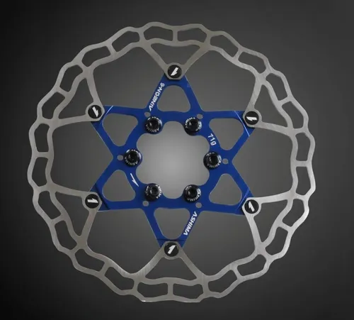 AiNeon 160 mm Floating Disc Bremsscheibe für MTB und Rennrad - Leichte und zuverlässige 160 mm Bremsscheibe, ideal für Mountainbikes und Rennräder. Mit 71g und hochwertigem Material sorgt sie für eine optimale Bremsleistung.