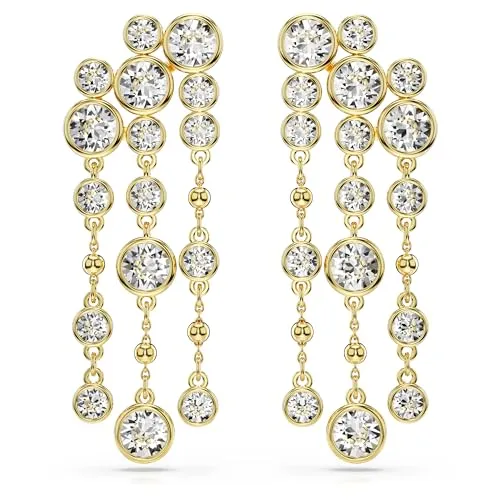 Swarovski Imber Drop-Ohrhänger - Ohrringe für Damen mit schimmernden Metalltropfen und kesselgefassten Rundkristallen, die für betörenden Glanz sorgen und jedes Outfit aufwerten.