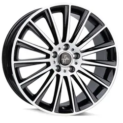 KESKIN WHEELS KT18 TURBO 7.0Jx17 - Alufelge in Schwarz frontpoliert, 5-Loch-Design, ideal für sportliche Fahrzeuge mit optimaler Traglast von 690 kg.