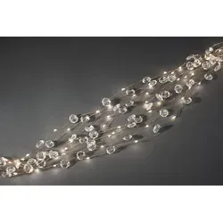 Konstsmide - LED Diamantenlametta 26 Stränge  à 27 Dioden , 702 warm weiße Dioden, 12V Innentrafo, kupferfarbener Draht; 6393-160