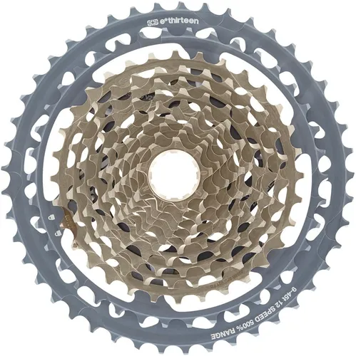 E.13 E*thirteen Helix Race 12-Gang Kassette für Gravel und Mountainbike - Hochleistungs-Kassette mit 12 Gängen, kompatibel mit SRAM XD Freilaufnaben. Ideal für Gravel- und Mountainbikes, bietet präzise Schaltvorgänge und robustes Design.