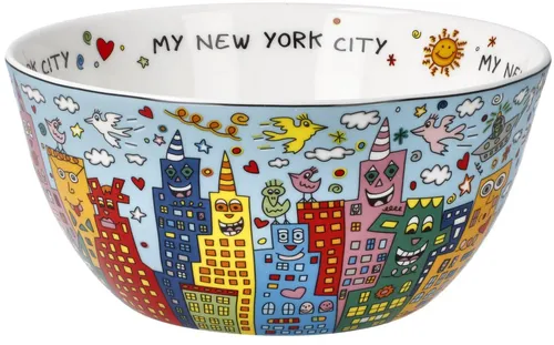 Goebel Dekoschale Rizzi, Pop Art, Fine Bone China, James Rizzi - My New York City Day