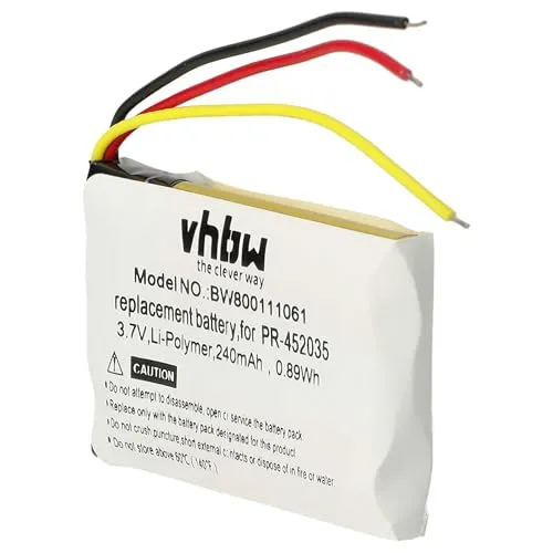 vhbw Akku kompatibel mit Bose QuietComfort 20, QC-20, QC20 Wireless Headset Kopfhörer (240mAh, 3,7V, Li-Polymer)