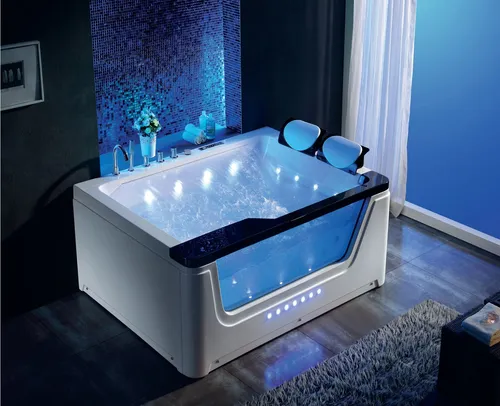 Duwilux Whirlpool Alabama 170x130 - Luxuriöse Badewanne mit voller Ausstattung - Sanitäranlagen & Zubehör - Genießen Sie Entspannung pur mit 49 Düsen, Ozonreinigung und Farblichttherapie. Sofort lieferbar und ideal für Ihr Badezimmer!