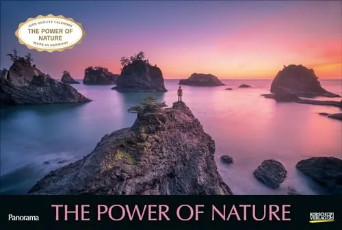The Power of Nature 2025: Großer Foto-Wandkalender mit fantastischen Naturbildern. Edler schwarzer Hintergrund. PhotoArt Panorama Querformat: 58x39 cm.