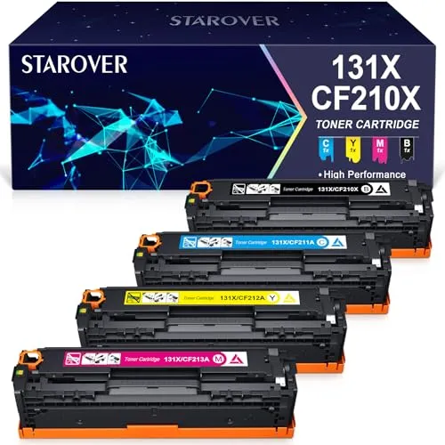 STAROVER Kompatible Tonerkartusche, Ersatz für HP 131X 131A CF210X CF210A für HP LaserJet M251nw M276nw,128A CE320A CP1525n CP1525nw CM1415fn CM1415fnw,125A CB540A CP1215 CP. 1515n CM1312 CM1312nfi