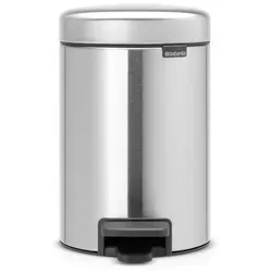 Brabantia Treteimer Newicon 3,0 L Stahl matt - Haushaltszubehör - Stilvoller und hygienischer Treteimer mit geruchsdichtem Deckel und sanft schließendem Mechanismus, ideal für kleine Räume.