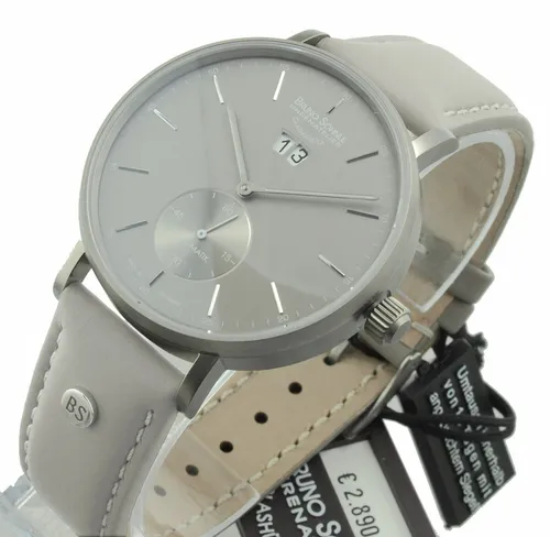 Bruno Söhnle Automatik Uhr Herren 17-12193-841 - Armbanduhr für Herren im klassischen Stil, mit hochwertigem Titanium-Gehäuse, Datumsanzeige und Saphirglas. Neu in Originalverpackung, ideal für stilbewusste Träger.