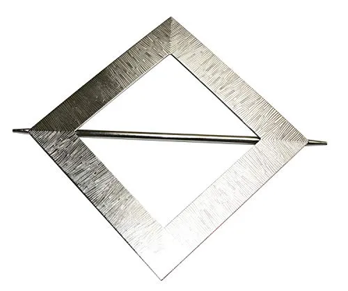 GARDINIA Dekospange Uranus mit Stab, Vorhang-Raffhalter zum Dekorieren/Raffen von Stoffen und Vorhängen, Außenmaß Ø 14,5 cm, Metall, Edelstahl-Optik