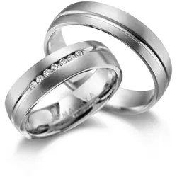 MARRYA Partnerring Edelstahl Ringe Trauringe Eheringe Partnerringe silberfarben 68