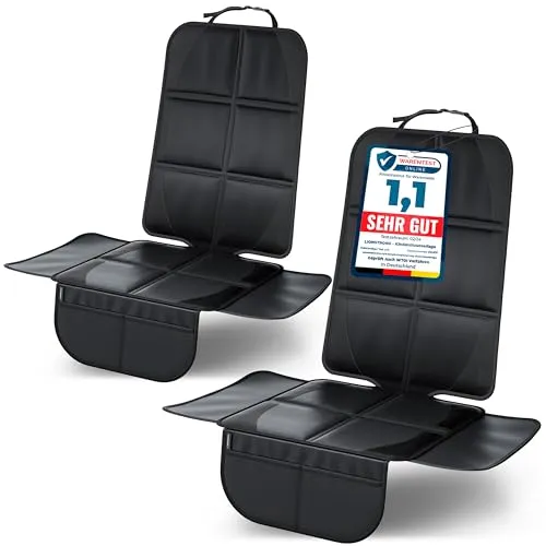 LIONSTRONG® Kindersitzunterlage - Sicherer Autositzschoner für Kinder - Effektiver Schutz für Ihre Autositze mit gepolsterter Unterlage und zusätzlichen Seitenlaschen. Universell einsetzbar für fast alle Fahrzeugmodelle und leicht zu reinigen. Ideal für den täglichen Gebrauch.