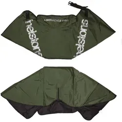 Helstons Pilote Regenschutz für Rollerfahrer - Robuster Regenschutz für Motorräder, aus hochwertigem Polyester, militärgrün, schützt vor Nässe und Schmutz, ideal für Rollerfahrer.