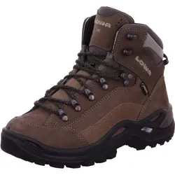 Lowa Renegade GTX Mid Lady Wide - Grau - 38 - Vielseitiger Outdoor-Schuh von Lowa, ideal für Wanderungen. Mit hydrophobiertem Nubukleder und wasserdichtem Gore-Tex® Futter. Bietet optimalen Tragekomfort und Stabilität für Frauenfüße.