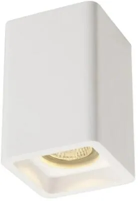 SLV Deckenleuchte Plastra GU10, 9 x 9 cm - Moderne Deckenleuchte aus Gips, individuell überstreichbar für perfekte Anpassung. Ideal für kreative Wohnräume, GU10-Fassung für flexible Lichtgestaltung.