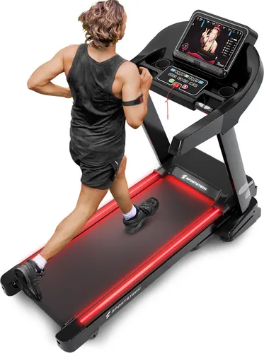 Sportstech Laufband F37s Profi | 20 km/h, klappbar & App-kompatibel - Laufband für Zuhause mit 20 km/h, 15 Steigungslevel und 8-Zonen Dämpfungssystem für gelenkschonendes Training. Ideal für effektives Cardio-Workout und platzsparend klappbar.