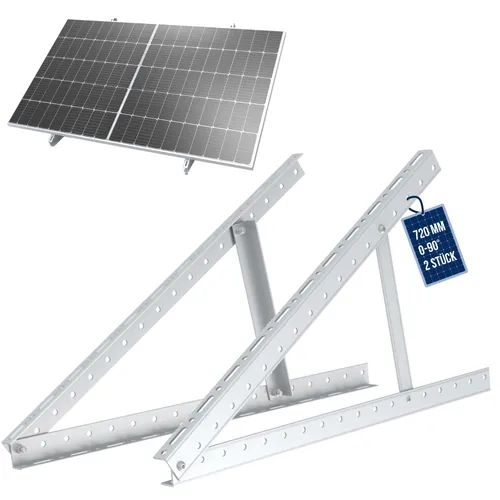 NuaSol NuaFix Panel Aufständerung für Flachdach Solarmodule - Solarmodul-Halterung aus langlebigem Aluminium AL6005-T5, ideal für flache Untergründe mit bis zu 90° Neigungswinkel, inklusive umfassendem Montageset.