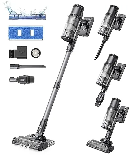 Proscenic P11 Mopping Staubsauger mit Wischfunktion - Stabstaubsauger & Elektrische Kehrbesen – Saugen und Wischen in einem Schritt, starke 45 kPa Saugleistung und 60 Minuten Akkulaufzeit für eine gründliche Reinigung.