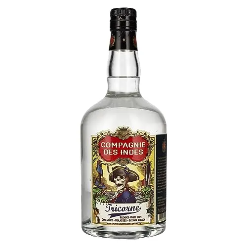 COMPAGNIE DES INDES Des Indes Tricorne Rum 0.7 l - Premium Rum mit intensivem Abgang, perfekt als Geschenk für Genießer und Liebhaber feiner Spirituosen.