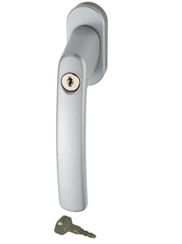 ABUS FG200 Fenstergriff - Weiß, Braun, Silber - Fenstersicherung mit abschließbarem Fenstergriff, ideal für Eltern als Kindersicherung und Einbruchschutz. Passend für Aluminium, Holz und Kunststofffenster.