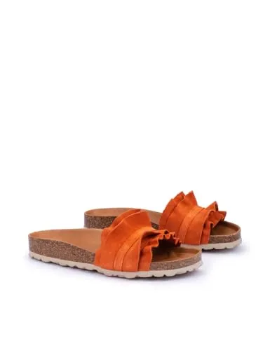 Verbenas Klassische Pantoletten Damen 31383032393734 Orange 39 EU - Stylische Pantoletten aus hochwertigem Leder mit weichem Fußbett für perfekten Komfort. Ideal für warme Tage und vielseitig kombinierbar mit Sommer-Outfits.