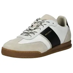 Bullboxer Herren Low Sneaker Beige Leder-Textil-Mix Größe: 41 - Sneaker aus hochwertigem Leder-Textil-Mix mit verstärktem Zehen- und Fersenbereich für zusätzlichen Schutz. Gepolsterter Einstieg und herausnehmbare Decksohle sorgen für optimalen Komfort.