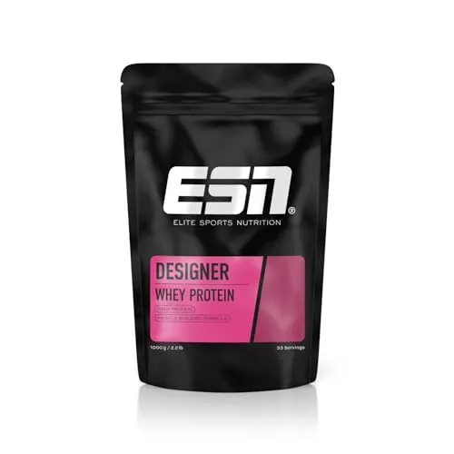 ESN Designer Whey 1kg - Banane - Nahrungsergänzungsmittel mit hochwertigem Protein, ideal für Muskelaufbau und Regeneration, leckerer Bananengeschmack.