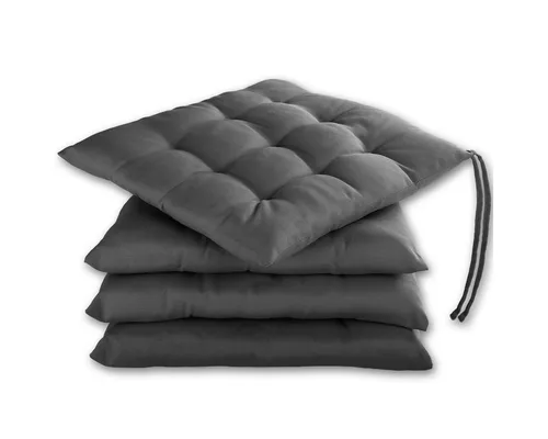 Gräfenstayn Stuhlkissen Sitzkissen 40x40cm Haltebänder Indoor Outdoor, robustes Sitzkissen für Indoor & Outdoor, mit Haltebändern