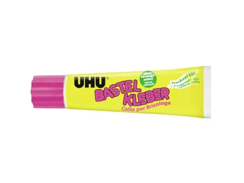 UHU Bastelkleber Standtube 90 g - Lösungsmittelfreier Weißleim in handlicher Standtube, ideal zum kreativen Gestalten und Basteln. Schnell trocknend und klebt zuverlässig alle gängigen Bastelmaterialien.