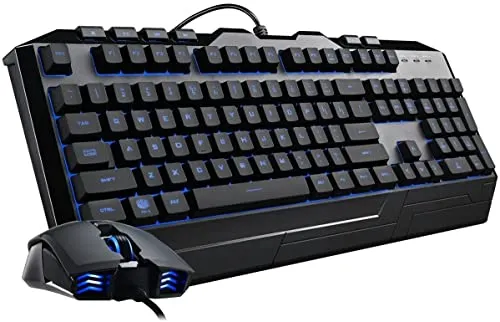 Cooler Master Devastator 3 Combo Tastatur & Gaming Maus - Membran-Tastatur mit 7 Farben LED-Beleuchtung, Dedizierte Multimedia-Tasten und Handgelenkauflage, Gaming M110 Maus - AZERTY, Französisch