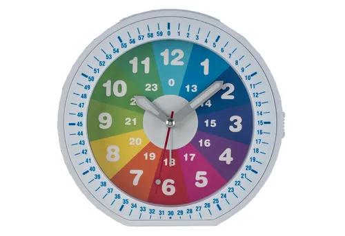 Miraval Quarzwecker Miraval Kinderwecker weiß mit Licht & Snooze Mit Lichtfunktion und klappbarem Aufsteller