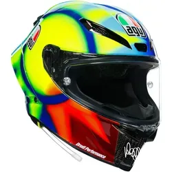 AGV Pista GP RR Soleluna 2021 22.06 Helm 2XL - Hochwertiger Motorradhelm mit Racing-Passform, abnehmbarem Pro-Spoiler und innovativem 2Dry Gewebe für schnellen Feuchtigkeitstransport. Ideal für Sportkombis.
